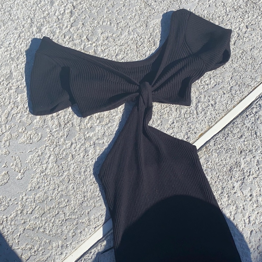 Edikted Black Cut Out Dress